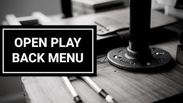 Open play back menu shortcut key in VLC Player