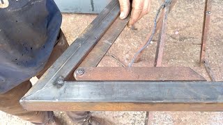 كيفية قياس و صنع سلم درج حديدي بطريقة سهلة وبسيطة