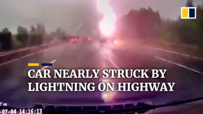 Lightning Strike Near Downtown Crowley Caught on Dash Cam [WATCH]