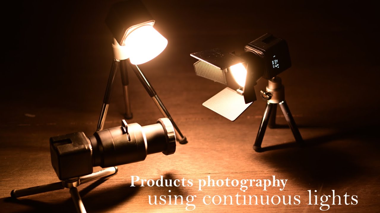 Products photography using continuous lights