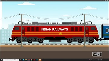 Indian Railways, Train Animation in Adobe Animate | Cartoon Train Animation Tutorial