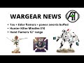 Wargear news  tau eldar and chaos updates to flamers melta weapons and power swords