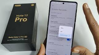 Redmi note 12 pro Screen Recorder settings Record Screen with internal audio and Without any app
