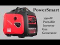PowerSmart 2500W Portable Inverter Gas Generator, CO Detect Super Quiet Low Oil Shutdown,for Camping