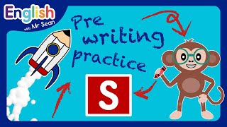 🖍️ How to write the letter 's' |🔤 Building pre-writing skills: Letter formation 🚀 and tracing 👆🏻