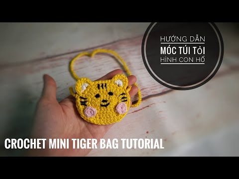 Video Móc túi tỏi hình con hổ | How to crochet a mini tiger... - youtube