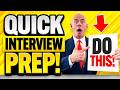 Job Interview Preparation Quiz