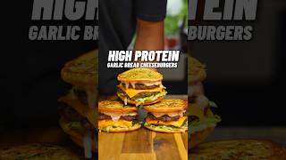 The TASTIEST High Protein Garlic Bread Cheeseburgers!🔥🧄🍔 52g Protein ONLY 515 calories! #gymfood