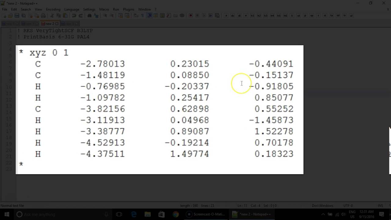 Vídeo 001 - Introdução ao arquivo de input do ORCA - YouTube