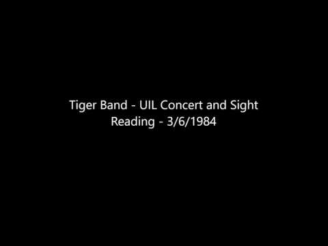 1983-1984 Thrall High School (Tiger)  Band performing at UIL Concert and Sight Reading.