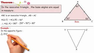 Base Angles Of the isosceles Triangle