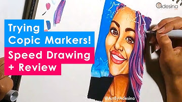 Artist Tries Copic Markers for the first time! Speed Drawing + Review