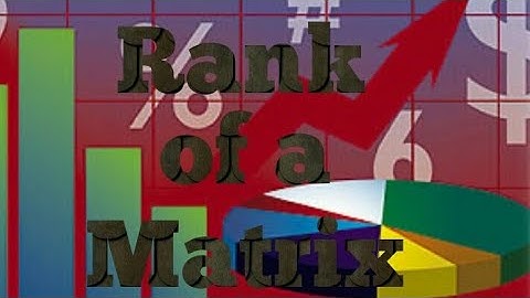 Rank of A Matrix in hindi Video-7 [Business Mathematics] BBA BCOM