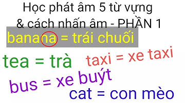Học tiếng Anh bài 17 - Học phát âm 5 từ vựng & cách nhấn âm - PHẦN 1