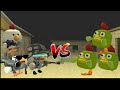 Fight vs zombie 😈 chicken gun