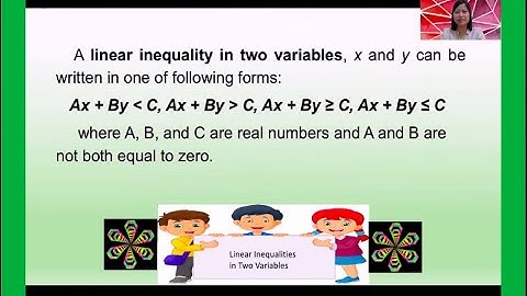 Grade 8 Quarter 2, Week 1 Linear Inequalities in Two Variables