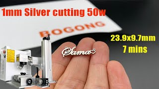 Fiber laser 50W Raycus engraving and cutting machine for 1mm silver cutting