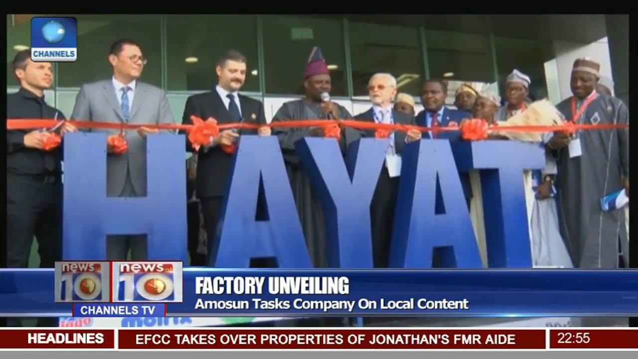 Hayat Kimya Unveils Multi Million Dollar Factory In Ogun State
