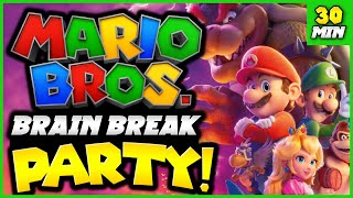 Super Mario Brain Break Party | Freeze Dance | Matthew Wood | Mario Just Dance | GoNoodle