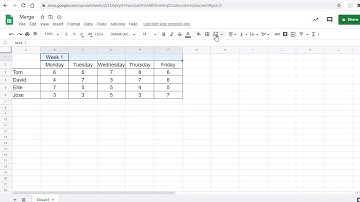 Merging Cells in Google Sheets