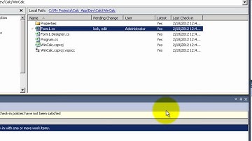 Visual Studio ALM for Absolute Beginners - Lesson 9 : Checking Out