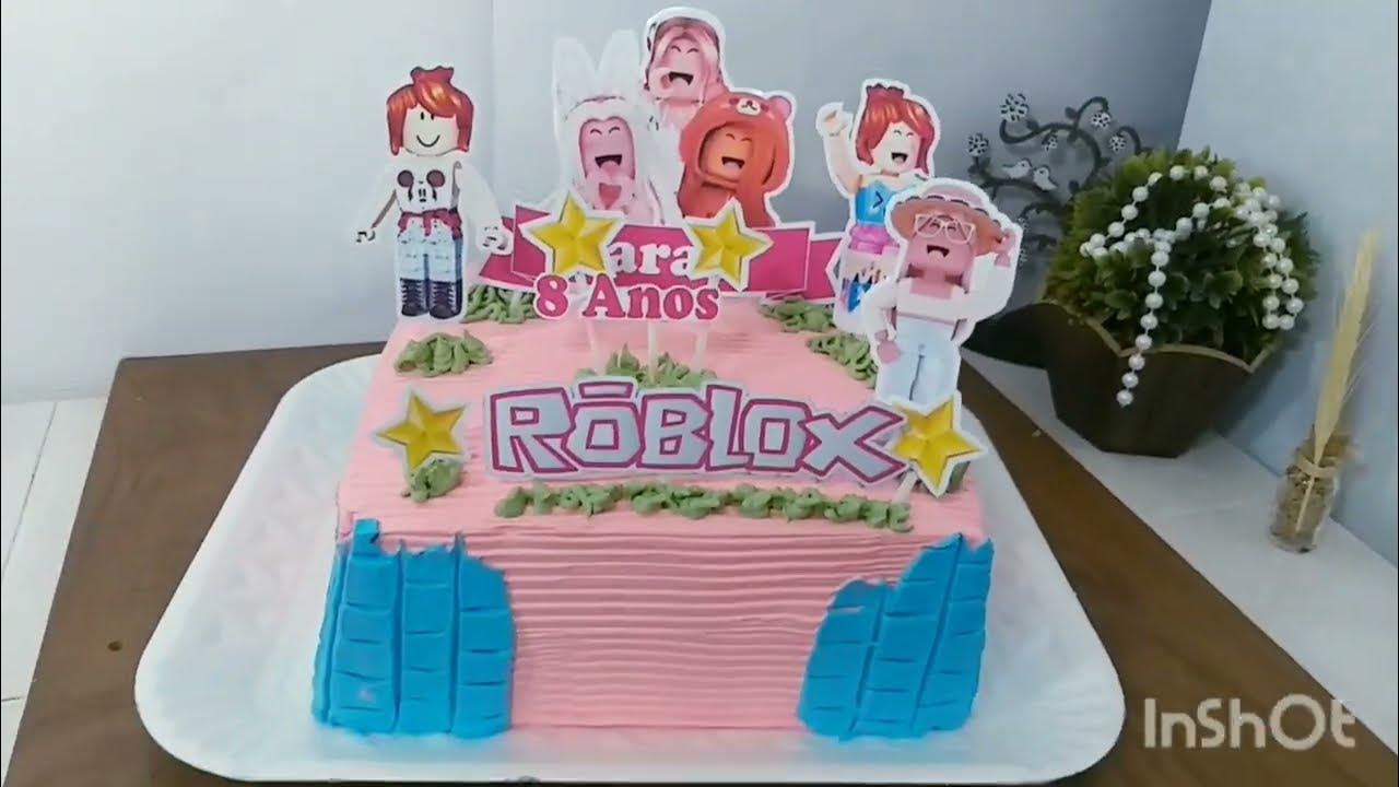 tema bolo roblox feminino