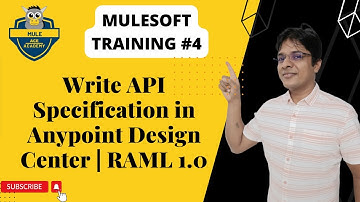#03: Write REST API Specification in Anypoint Design Center | RAML 1.0 | Open API Specification