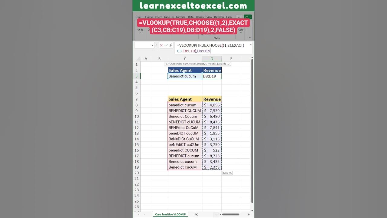 Case sensitive VLOOKUP Formula How to do casesensitive lookup in 