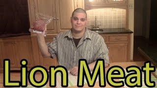 Dave's Exotic Foods - Lion Meat -- ( Cooking Lion Burger / Lion Taco )