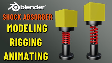 Blender 4.5 Tutorial: Stap voor stap een schokdemper modelleren, monteren en animeren
