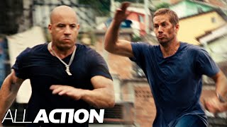 Favela Rooftop Chase | Fast Five | All Action