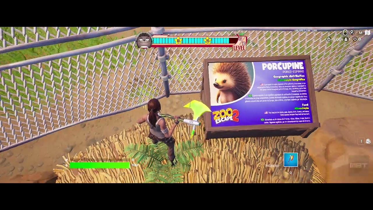 FORTNITE ZOO ESCAPE 2 🐯 PORCUPINE 27 /30 LEVEL MAP CODE 39272422