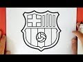 HOW TO DRAW THE FC BARCELONA LOGO