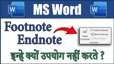 Word me Footnote or Endnote Kya Hai | Footnote & Endnote in MS Word