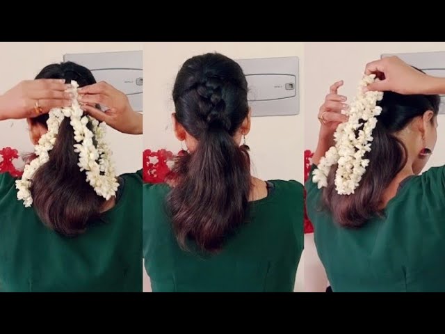 27 Jaw-dropping Inspirational Hairstyles with Gajra/Veni Which Makes You  Stand Out In Crowd – Dressup and Blossom