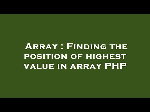 Array : Finding