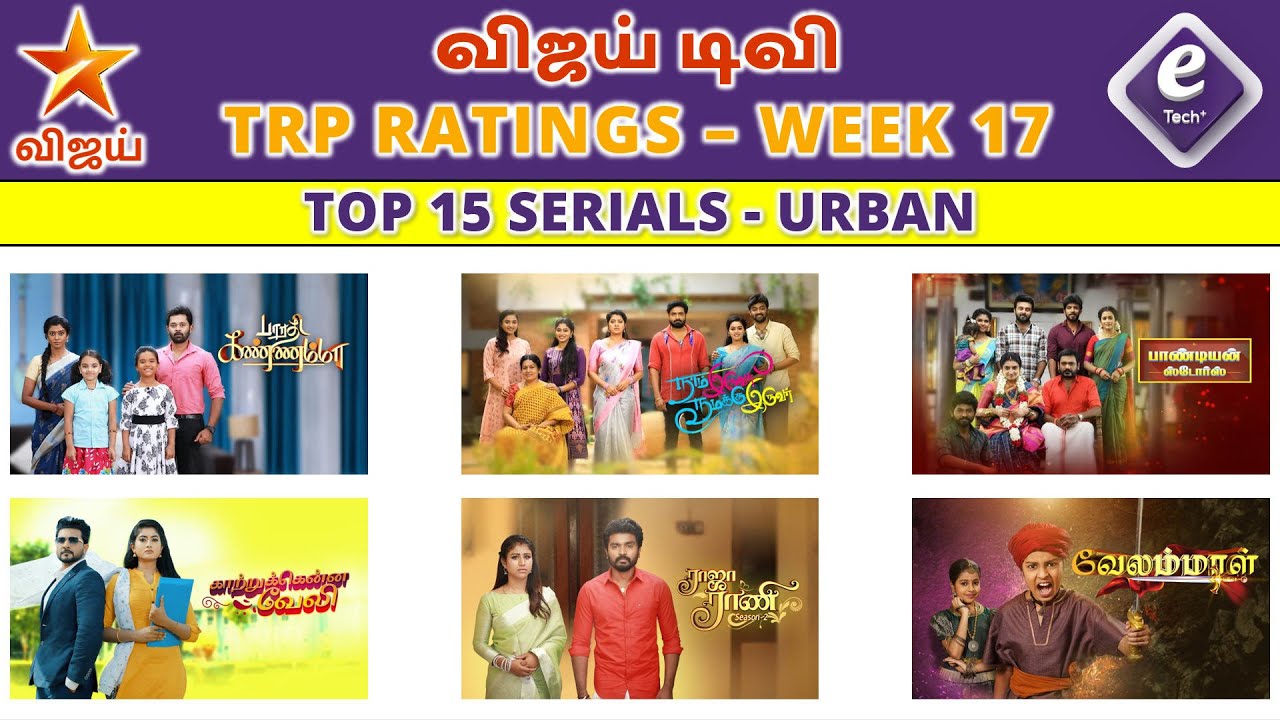 Vijay TV Serials TRP Ratings Week 17 | Top 15 Serials | Vijay TV TRP ...