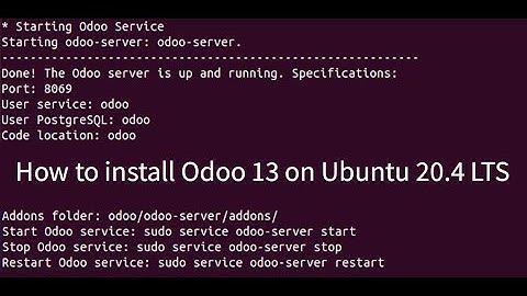 How to install odoo 13 on ubuntu 20.4 LTS - تنصيب أودو 13 على أوبنتو 20.04