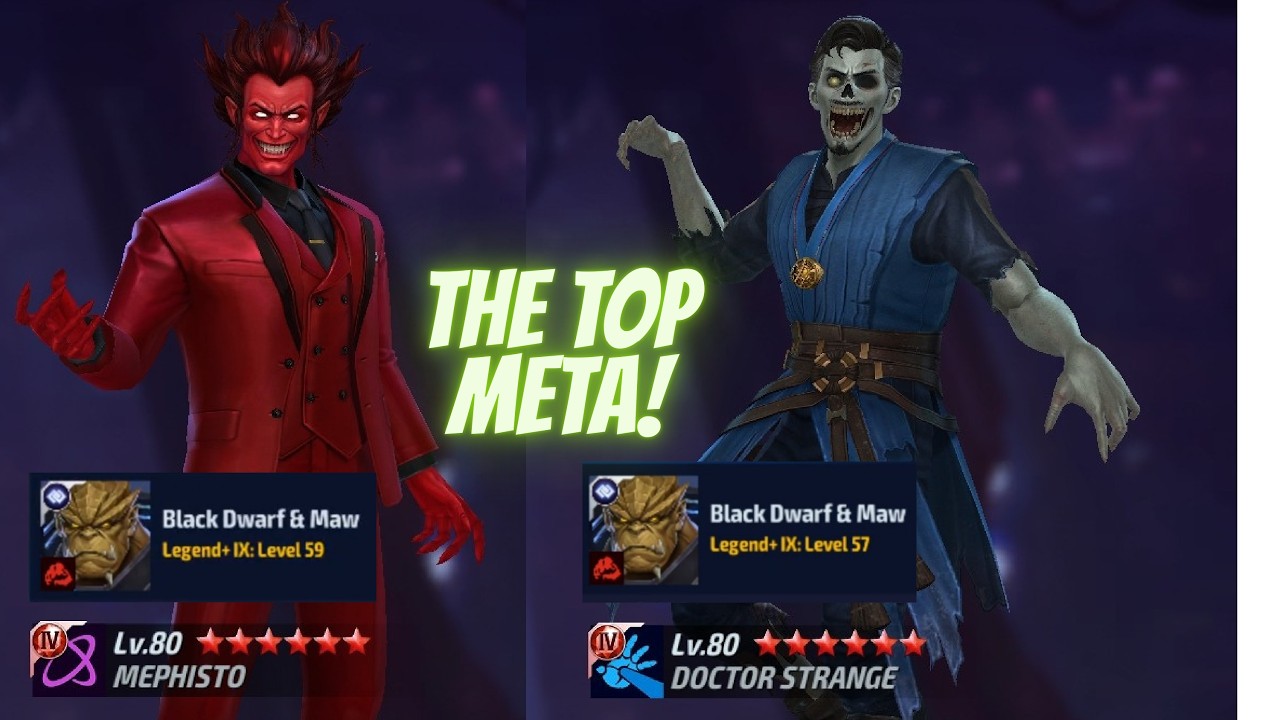 DR STRANGE & MEPHISTO vs EBONY MAW & BLACK DWARF STAGES 57 - 59 - Marvel Future Fight