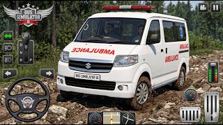 🚑 Ambulance Driving on Extreme Mud Road | Bus Simulator Indonesia Offroad Gameplay | BUSSID Android