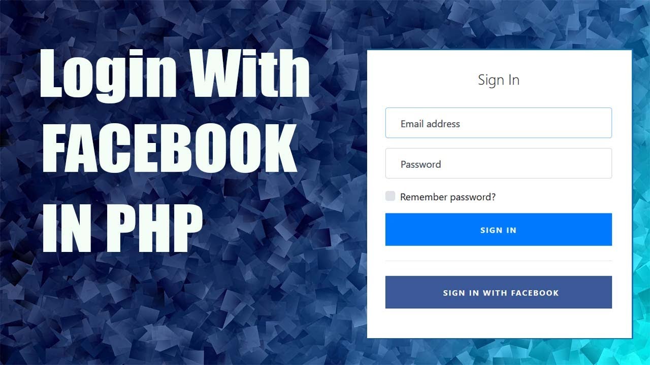 Implement Facebook Login with PHP