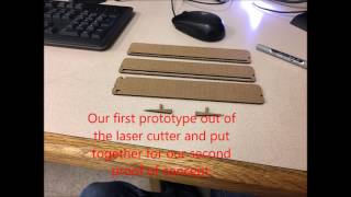 Laser cut acrylic edge lit sign