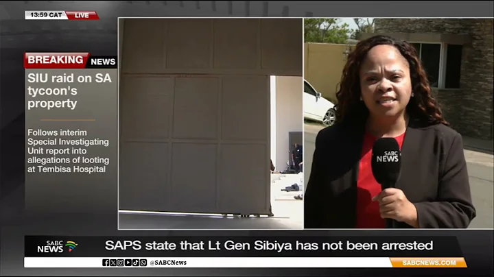 Police officers arrive at Shadrack Sibiya’s house for a possible arrest