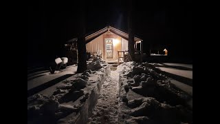 THE TENT. Winter Trip 2022. Snowshoe lake crossing. Deep Snow.