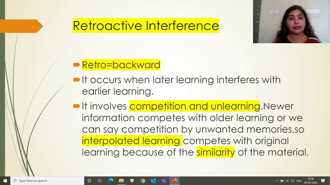 Interference Theory Theory Of Forgetting Hindi YouTube