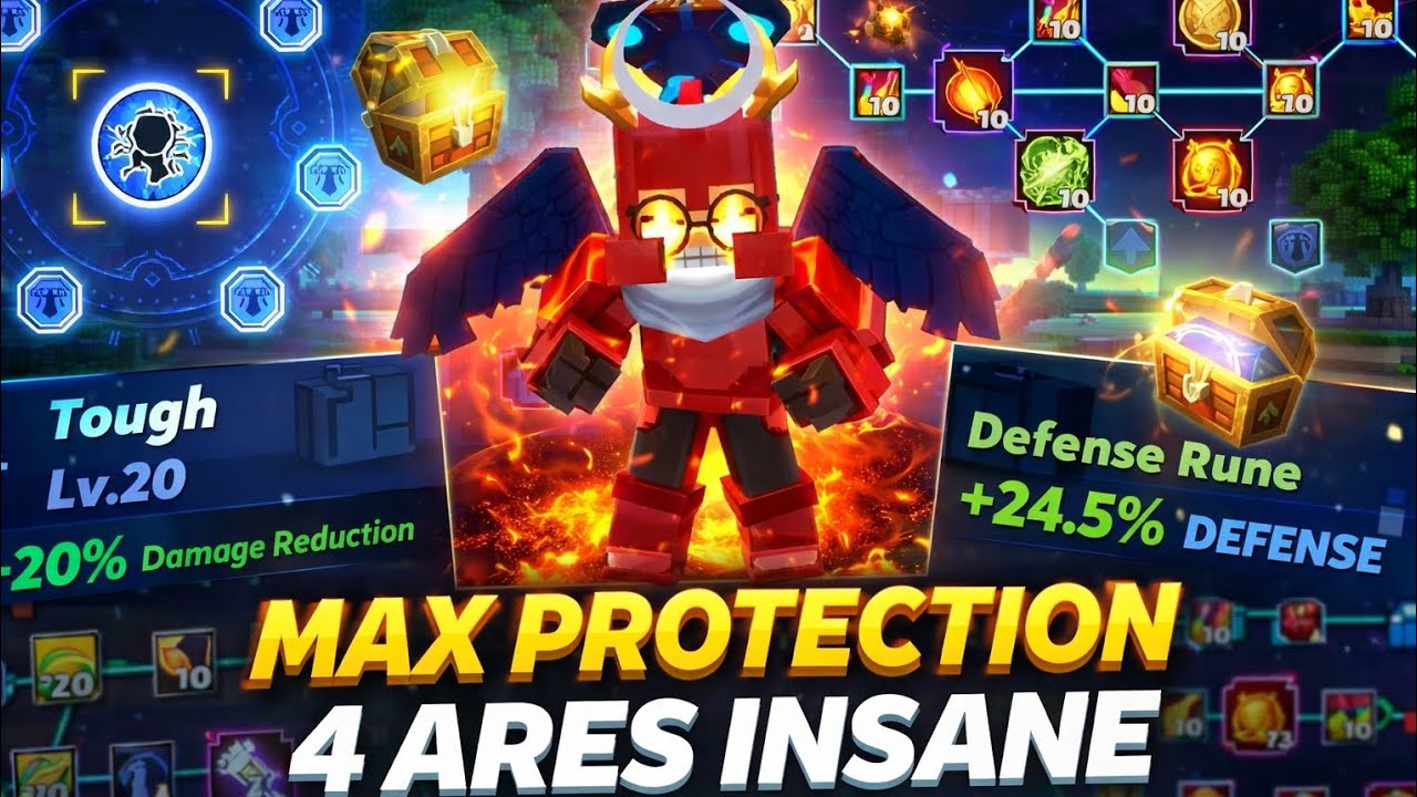 Blockmango Bedwars POWER Of MAX Protection 4 😱 