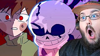 SAN VS CHARA ANIME!【undertaleAU】Last breath sans phase3 animation ～First breath～ #undertale REACTION