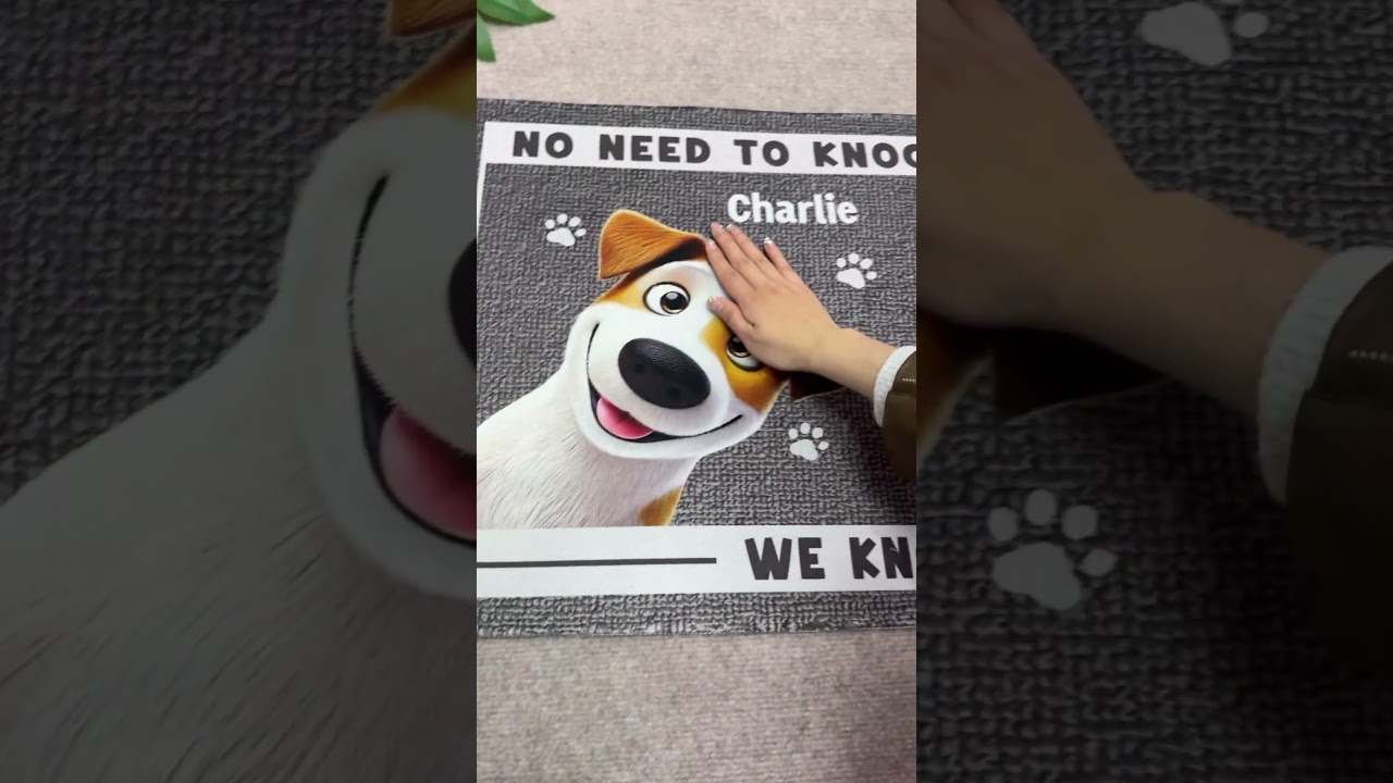 Paws Before People In This Happy Home - Pet Personalized Home Decor Decorative Mat - DM-MQ0511-V9