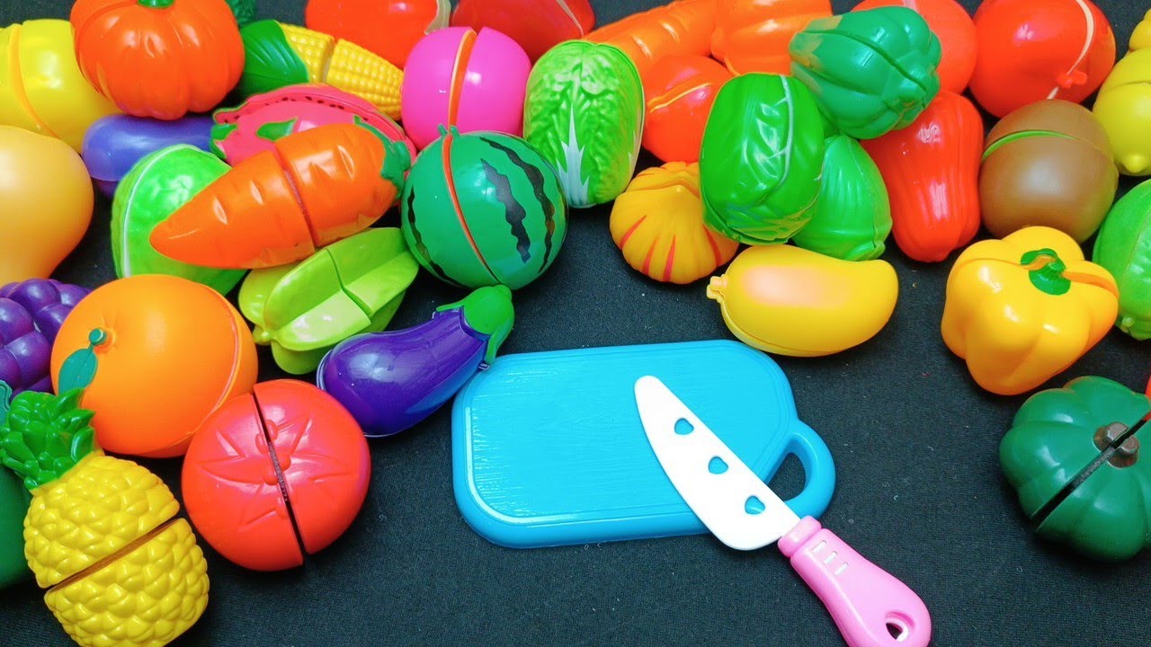 Velcro fruits and vegetables cutting fun//How to cut fun fruits and