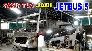 SASIS TUA JADI JETBUS 5 || Proses repair rombak body bigbus #trending #viral #shorts